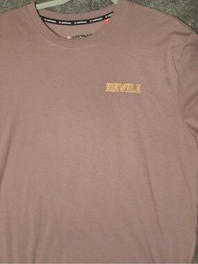 Airwalk Mauve-Pink Crewneck Tee with Logo